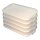 ENGELLAND 5er Set Frischhaltedose Weiß – stapelbare Vorratsboxen 25×17×3,5 cm, BPA frei, mikrowellen  & gefriergeeignet