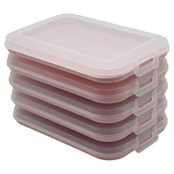 ENGELLAND 5er Set Frischhaltedose Rosa – stapelbare...