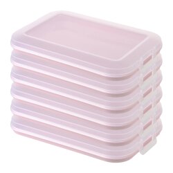 ENGELLAND 6er Set Frischhaltedose Rosa – stapelbare...