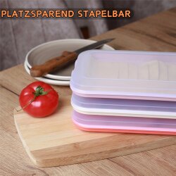 3er Set Frischhaltedosen Farb-Mix 25×17×3,5 cm – BPA-frei