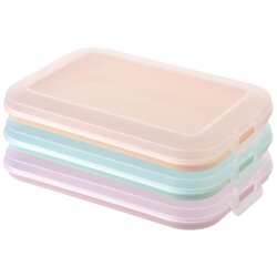 3er Set Frischhaltedosen Farben-Mix Rosa, Mint, Aprico...