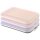 ENGELLAND 3er Set Frischhaltedosen Farben-Mix Braun, Rosa, Apricot 25×17×3,5 cm | BPA frei, mikrowellen  & gefriergeeignet