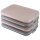 ENGELLAND 4er Set Frischhaltedosen Farb-Mix Braun Apricot 25×17×3,5 cm | BPA-frei, mikrowellen- & gefriergeeignet