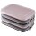 4er Set Frischhaltedosen Farb-Mix Schwarz & Rosa – BPA-frei, stapelbar, mikrowellen- & gefriergeeignet