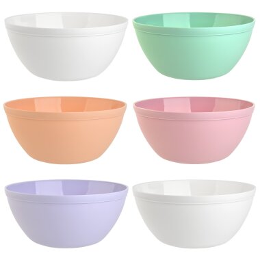 6-teiliges Müslischalen Set 900 ml, BPA-frei, mikrowellen  & spülmaschinengeeignet –