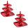 2x Etagere 3 stöckig Kuchenständer Dessertständer Tortenhalter Käseplatte Kunststoff Farbe rot