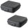 ENGELLAND Lunchbox 2er Set Anthrazit – BPA-frei, 0,6 l, 14×14×5 cm, Klickverschluss, mikrowellen- & spülmaschinengeeignet, wiederverwendbar