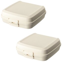 ENGELLAND Lunchbox 2er Set Beige 0,6 L – BPA-frei,...