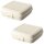 ENGELLAND Lunchbox 2er Set Beige 0,6 L – BPA-frei, 14×14×5 cm, Klickverschluss, mikrowellen- & spülmaschinenfest