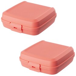 ENGELLAND Lunchbox 2er Set Lachs – BPA-frei, 0,6 l,...