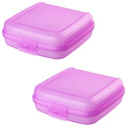 ENGELLAND Lunchbox 2er Set Pink – BPA-frei, 0,6 l,...