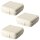 ENGELLAND Lunchbox 3er Set Beige 0,6 L – BPA-frei, 14×14×5 cm, mikrowellen- & spülmaschinenfest