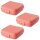 ENGELLAND Lunchbox 3er Set Lachs – BPA-frei, 0,6 l, 14×14×5 cm, mikrowellen- & spülmaschinengeeignet, wiederverwendbar