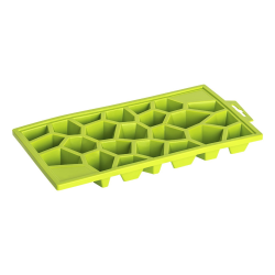 1x Eiswürfelform Eiswürfelschale Ice Tray Kristallform BPA-frei Kunststoff grün