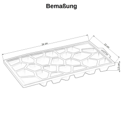 1x Eiswürfelform Eiswürfelschale Ice Tray Kristallform BPA-frei Kunststoff lachs