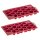 Set 2 x Eiswürfelform Kristallform 23 Würfel BPA frei Kunststoff Rot – Ice Tray für Cocktails & Getränke