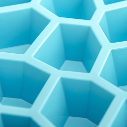 3x Eiswürfelform Eiswürfelschale Ice Tray Kristallform BPA-frei Kunststoff lachs