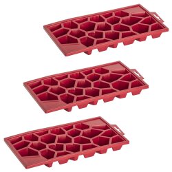 Set 3 x Eiswürfelform Kristallform 23 Würfel...
