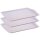 Engelland 3er-Set Serviertabletts 46,5×33 cm – BPA-freier Kunststoff, stapelbar & spülmaschinenfest, Flieder