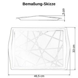 Engelland 10er-Set Serviertabletts 46,5×33 cm – BPA-frei, stapelbar & robust, Frühstückstabletts in Apricot