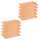 Engelland 10er-Set Serviertabletts 46,5×33 cm – BPA-frei, stapelbar & robust, Frühstückstabletts in Apricot