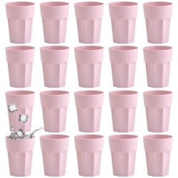 ENGELLAND 20er Set Kunststoffbecher 250 ml Rosa –...