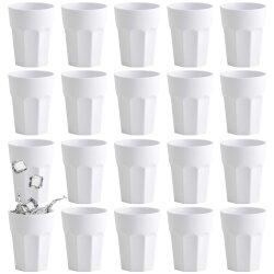 ENGELLAND 20er Set Kunststoffbecher 250 ml Creme –...