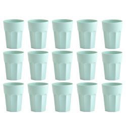 15x Kunststoffbecher mint Trinkbecher Party-Becher Plastik Trink-Gläser Mehrweg 0,25l