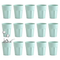 ENGELLAND 15x Kunststoffbecher 250 ml Mint –...