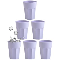 ENGELLAND 6er Set Kunststoffbecher 250 ml Flieder –...