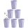 ENGELLAND 6er Set Kunststoffbecher 250 ml Flieder – BPA-frei, bruchsicher & spülmaschinenfest