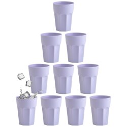 ENGELLAND 10er Set Kunststoffbecher 250 ml Flieder...