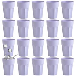 ENGELLAND 20er Set Kunststoffbecher 250 ml Flieder...