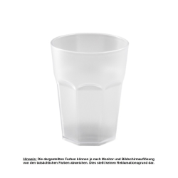 6x Kunststoffbecher frostweiß Trinkbecher Party-Becher Plastik Trink-Gläser Mehrweg 0,25l