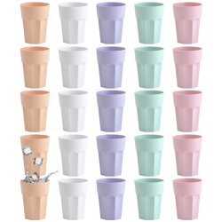 ENGELLAND 25x Kunststoffbecher 250 ml bunt –...