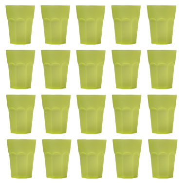 20x Kunststoffbecher hellgrün Trinkbecher Party-Becher Plastik Trink-Gläser Mehrweg 0,4l