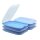 ENGELLAND Aufschnitt Box Blau 6er Set – BPA-frei, stapelbar, spülmaschinen- und mikrowellengeeignet, 25×17×3,3 cm