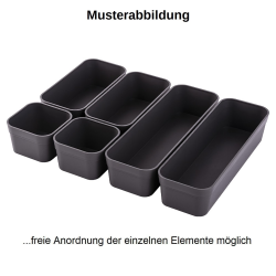 1x Schubladen-Organizer Set Aufbewahrungs-Box Einteiler verstellbar pastell-grün