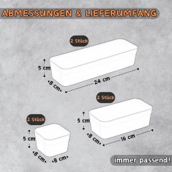ENGELLAND Schubladen-Organizer 6-teilig Flieder –...