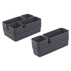 ENGELLAND Schubladen-Organizer Set Anthrazit –...