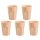 Kunststoffbecher 400 ml Apricot 5er Set, BPA-frei, ideal für Partys & Kinder