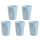 5x Kunststoffbecher Hellblau Trinkbecher Party-Becher Plastik Trink-Gläser Mehrweg 0,4l
