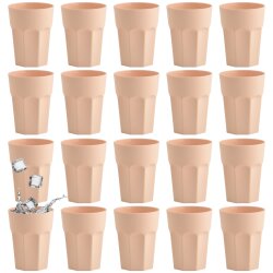 Kunststoffbecher 400 ml Apricot 20er Set, BPA-frei, ideal...