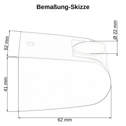 Neigbarer Wandhalter für Handbrause – moderner Brausehalter aus ABS-Kunststoff, schwarz/grau matt, inklusive Schraube und Dübel