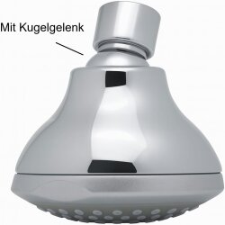 3er Set Design Duschkopf mit Antikalk-Düsen, verchromt, 1/2 Zoll Kopfbrausen für Dusche & Bad