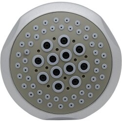 6er Set Design Duschkopf mit Antikalk-Düsen, verchromt, 1/2 Zoll Kopfbrausen für Dusche & Bad