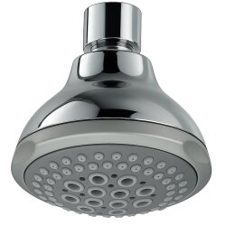 6er Set Design Duschkopf mit Antikalk-Düsen, verchromt, 1/2 Zoll Kopfbrausen für Dusche & Bad