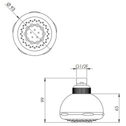 3er Set Design Duschkopf Brausekopf – Kopfbrausen für Dusche & Bad, modernes Design, langlebig und Anti-Kalk