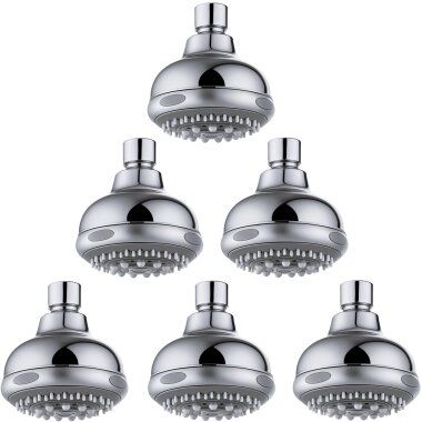 6er Set Design Duschkopf Brausekopf – Kopfbrausen für Dusche & Bad, langlebig, Anti-Kalk, modernes Design
