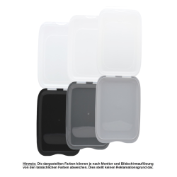 3 x Stapelbare Aufschnittbox, BPA-frei, Frischhaltedose, Wurst Behälter, Aufschnittdose, Farbmix, Schwarz, Anthrazit, Grau